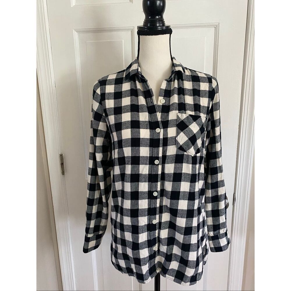 Old Navy buffalo plaid tunic shirt size S